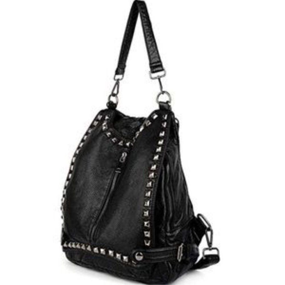 New Rivet Studded Leather Shoulder Bag Backpack